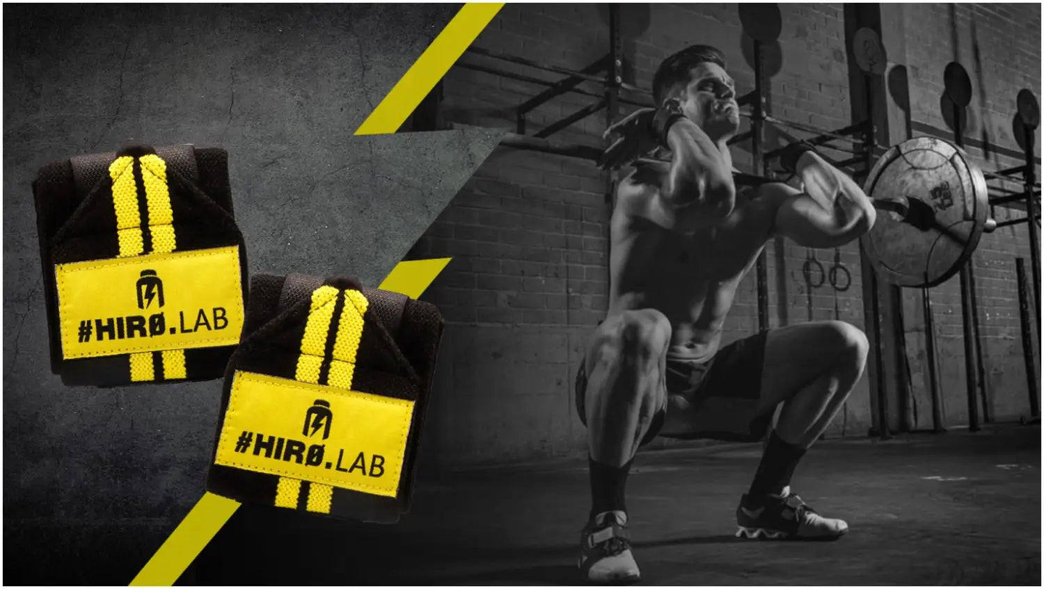 Atleta utilizando las Wraps Hiro.Lab para estabilizar sus muñecas durante un entrenamiento de fuerza, particularmente el riesgo de lesiones