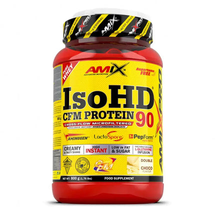 AMIX ISOHD 90 CFM whey isolat 90% protéines saveur Double White Choco pot 800 g