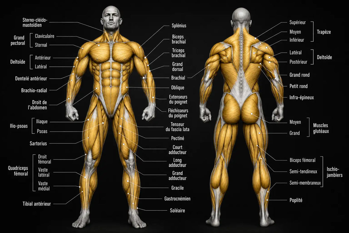Nom du muscle - Anatomie générale des muscles - Force Addict Pro