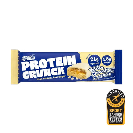Applied Nutrition Protein Crunch White Chocolate Caramel, barre à l’unité 62 g