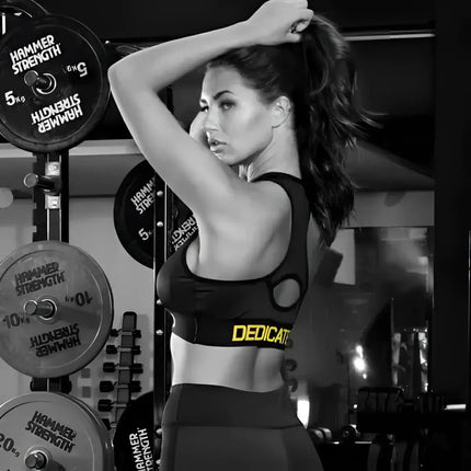 Brassière Dedicated BLACK – vue dos avec bande de maintien large