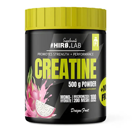 créatine monohydrate hiro lab 500g fruit du dragon complément musculation performance