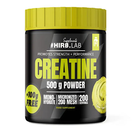Créatine Hiro Lab 500g saveur pomme - idéal pour booster la force et la récupération