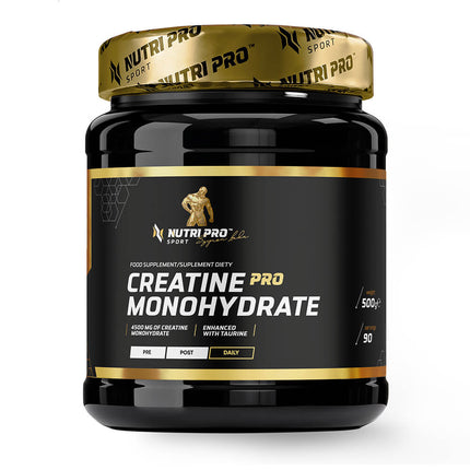 Pot de Créatine PRO Monohydrate 500 g Nutri Pro Sport, version aromatisée pomme ou orange