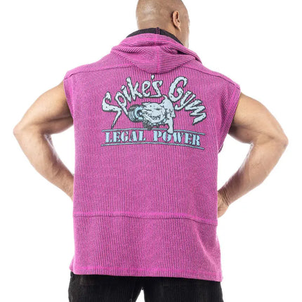 Débardeur Sans Manches Oldschool Spikes Hoodie Magenta Boston Legal Power