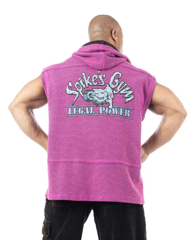 Débardeur Sans Manches Oldschool Spikes Hoodie Magenta Boston Legal Power