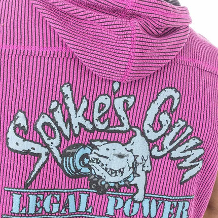 Débardeur Sans Manches Oldschool Spikes Hoodie Magenta Boston Legal Power