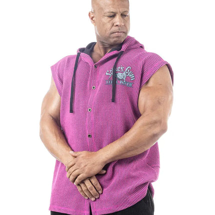 Débardeur Sans Manches Oldschool Spikes Hoodie Magenta Boston Legal Power