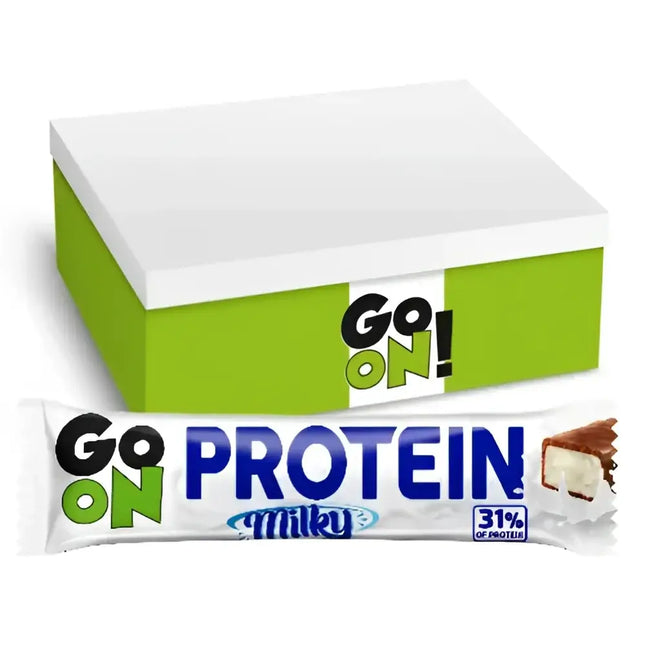 Pack de 24 GO ON Protein Bar Milky Chocolate 45g – Barres protéinées riches en protéines