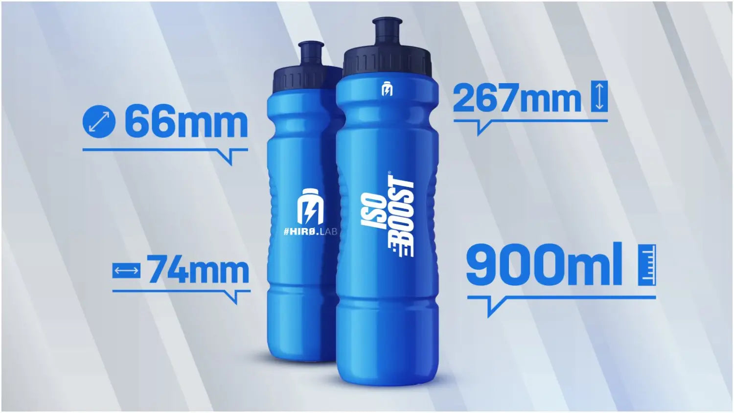 Hiro.Lab Iso Boost 900ml sports bottle – ergonomic bottle for workout hydration