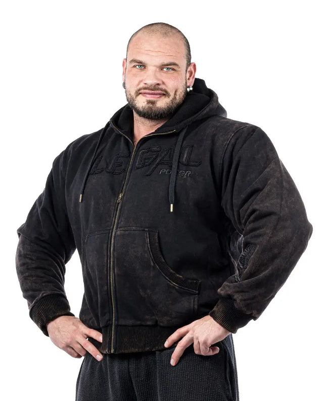 Heavy Zip Hoodie Devils 2.0 Stonewashed Ottomix Fleece Legal Power