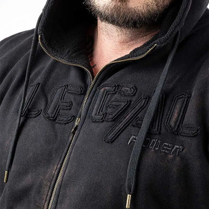 Heavy Zip Hoodie Devils 2.0 Stonewashed Ottomix Fleece Legal Power