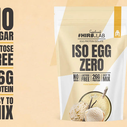 HIRO.LAB Iso Egg Zero 500 g Vanille protéine de blanc d'œuf
