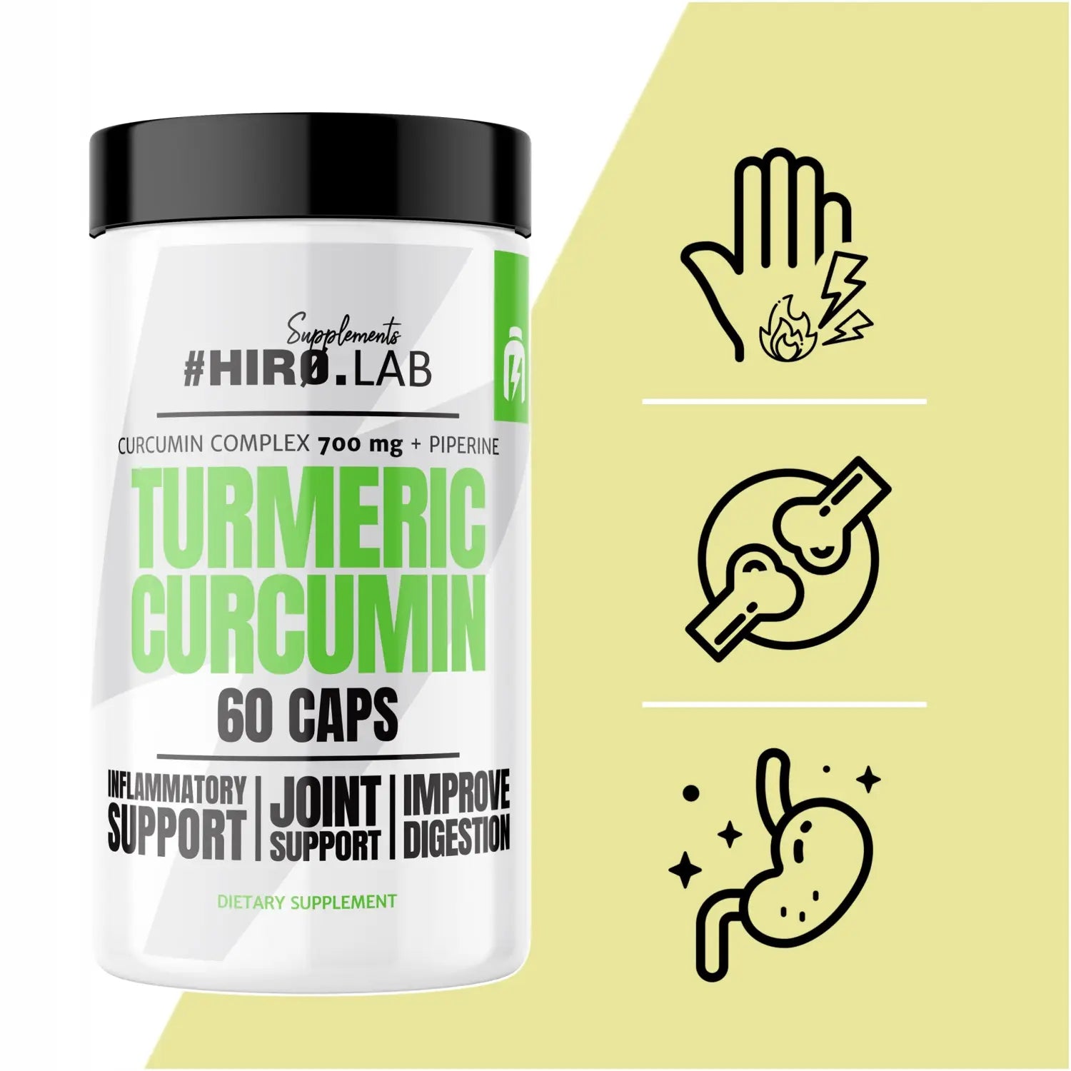 Turmeric Curcuma 700mg Hiro.Lab – benefits and properties