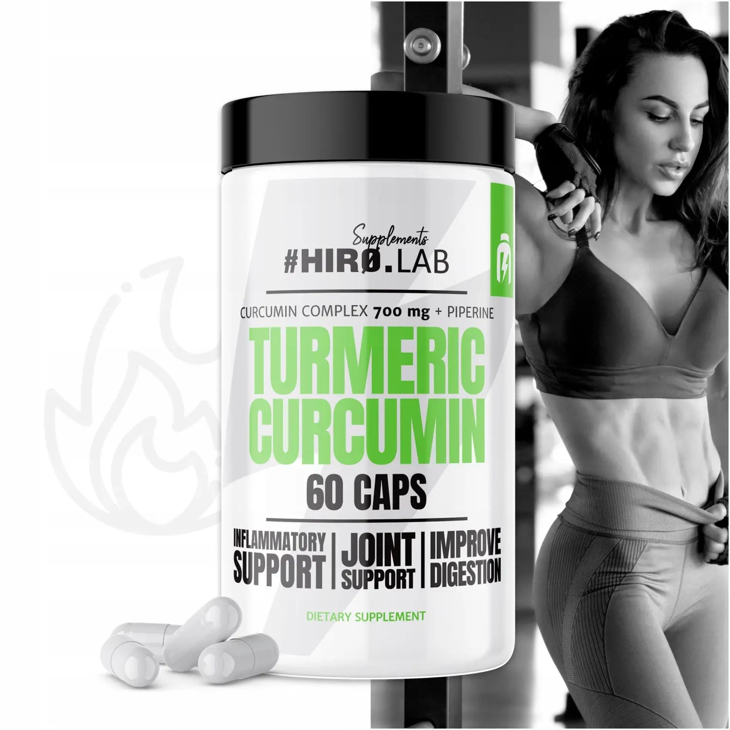 Turmeric Curcuma 700mg Hiro.Lab – plant-based capsules