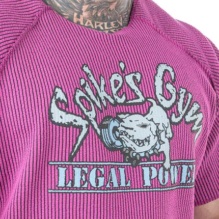 Magenta Raglan Rag Top Oldschool Spikes Boston Legal Power