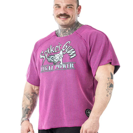 Magenta Raglan Rag Top Oldschool Spikes Boston Legal Power