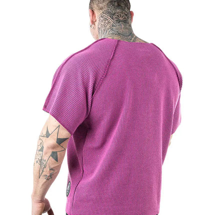 Magenta Raglan Rag Top Oldschool Spikes Boston Legal Power