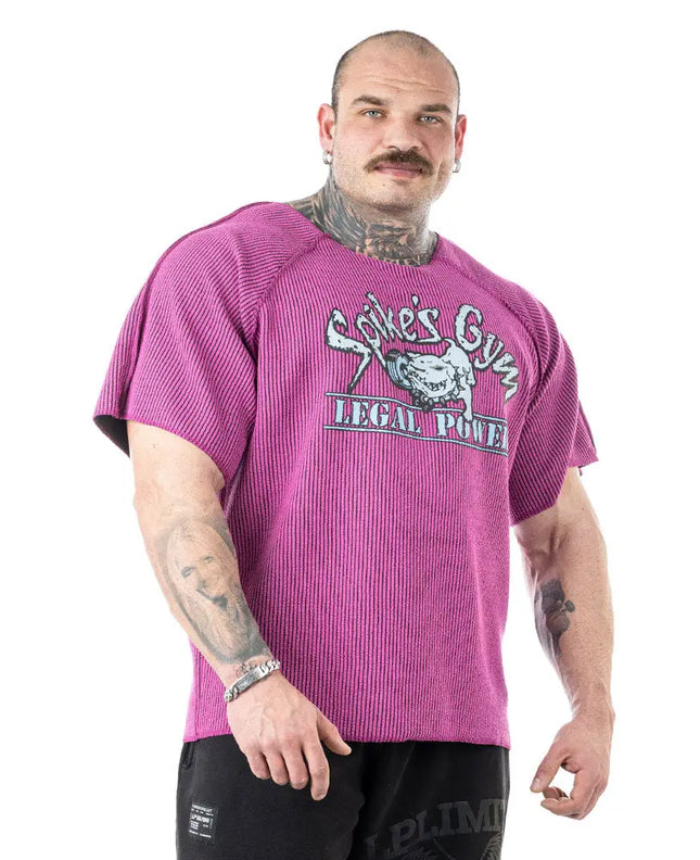 Magenta Raglan Rag Top Oldschool Spikes Boston Legal Power