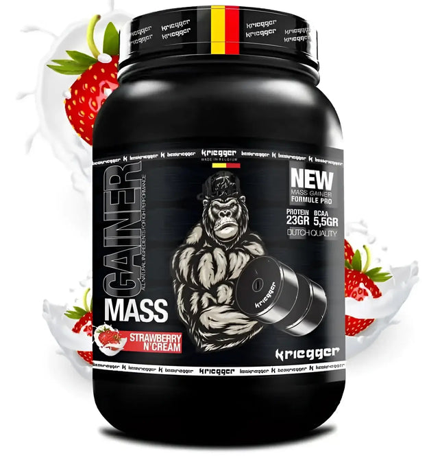 MASS GAINER STRAWBERRY N'CREAM 3000GR - KRIEGGER SPORT NUTRITION - Force Addict Pro