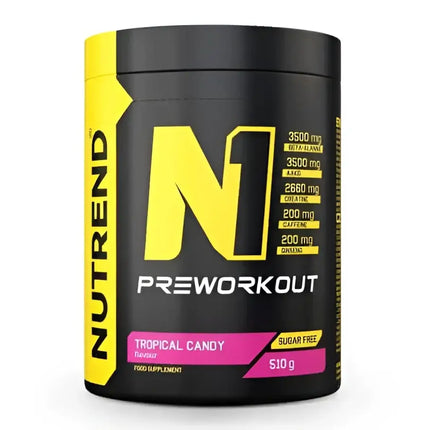 N1 Nutrend Pre-workout 510g - Tropical Candy - BOOSTER