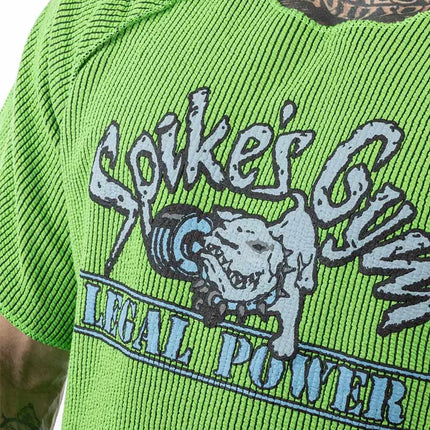 Neon Raglan Rag Top Oldschool Spikes Boston Legal Power