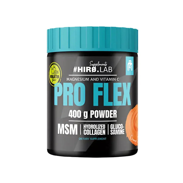 Pro Flex 400g Hiro.Lab – Version goût orange avec collagène et vitamines pour articulations solides