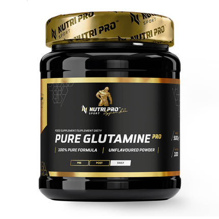 Pot de L-glutamine pure en poudre Pure Glutamine PRO Nutri Pro Sport, 500 g
