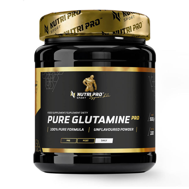 Pot de L-glutamine pure en poudre Pure Glutamine PRO Nutri Pro Sport, 500 g