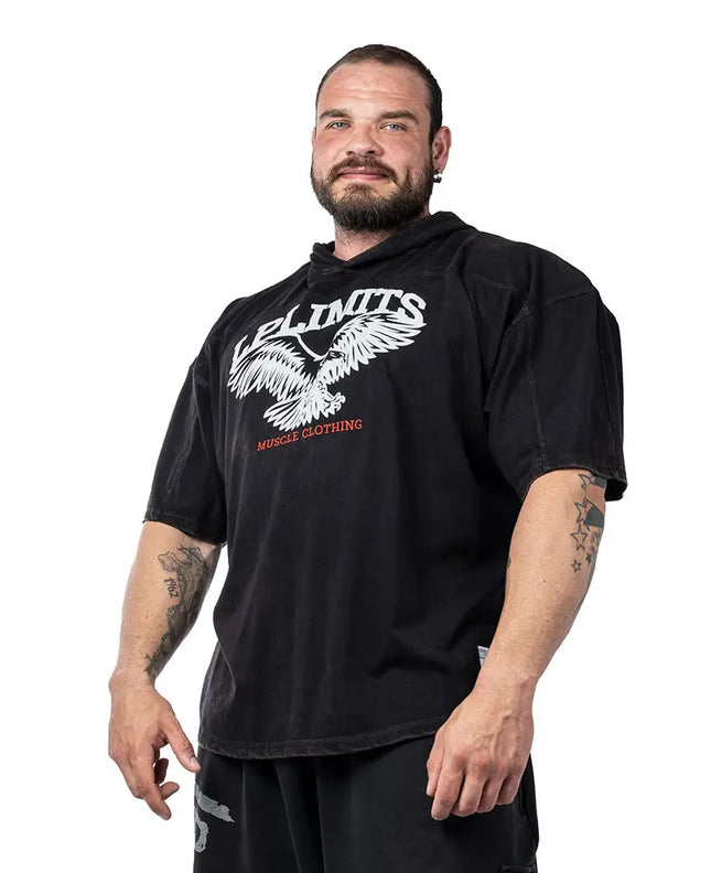 Rag Top Eagle Hoodie Stonewashed Pique Jersey Legal Power