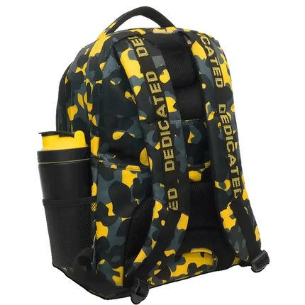 Sangles renforcées sac à dos de sport Dedicated – Camouflage jaune et noir 42L