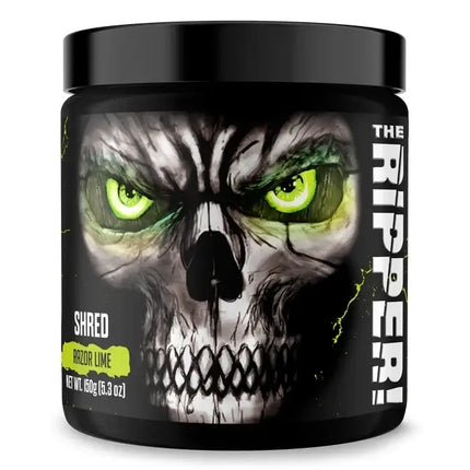 Pot The Ripper JNX Sports 150 g, saveur Razor Lime, design tête de mort aux yeux verts