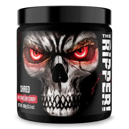 Pot The Ripper JNX Sports 150 g, saveur Watermelon Candy, étiquette rouge et tête de mort