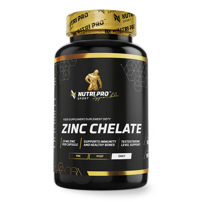 Flacon de zinc bisglycinate Zinc Chelate Nutri Pro Sport, 90 gélules