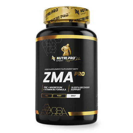Flacon de ZMA PRO zinc, magnésium et B6 Nutri Pro Sport, 90 gélules