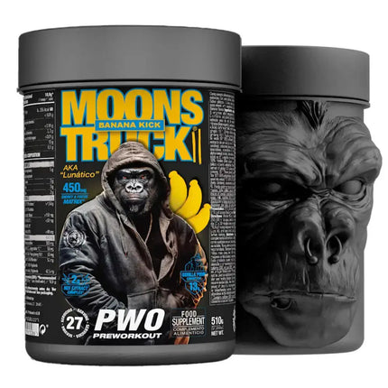 Banana kick Zoomad Moonstruck II Pré‑workout 510g avec bêta alanine, ingrédients scientifiquement testés pour votre séance d’entraînement